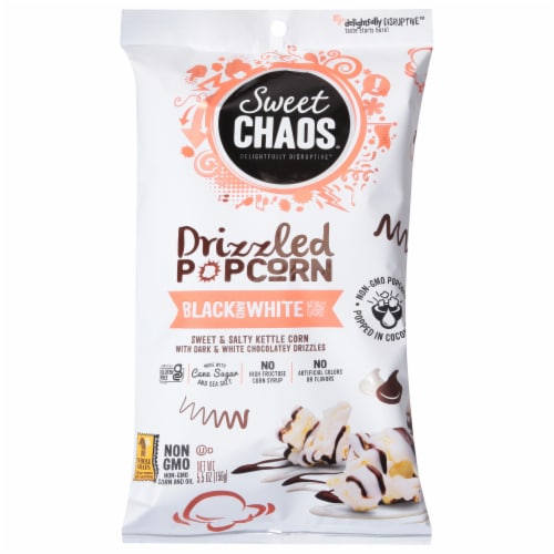 Sweet Chaos Chocolatey Double Drizzle Handmade Kettle Corn Perspective: front