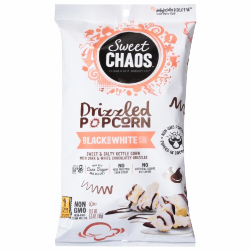 Sweet Chaos Chocolatey Double Drizzle Handmade Kettle Corn Perspective: front