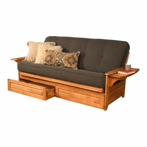 Kodiak Furniture Phoenix Storage Frame with Fabric Mattress in Gray/Butternut Perspective: front