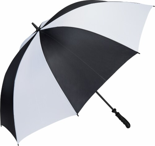 Golf Gifts & Gallery® Golf Umbrella - Black/White Perspective: front