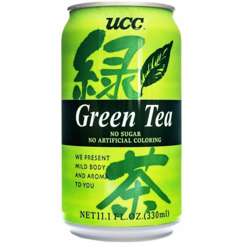 UCC Sugar-Free Green Tea Can Perspective: front