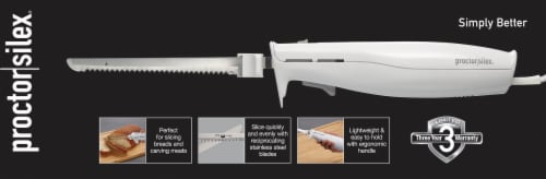 Proctor Silex® Easy Slice Durable Electric Knife - White Perspective: front
