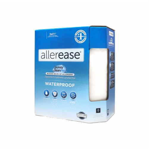 AllerEase Waterproof Allergy Protection Zippered Mattress Protector -  White, Twin - Kroger