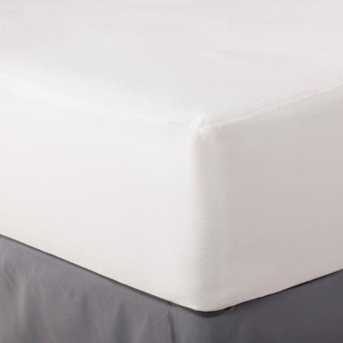 Rest Right Temperature Balancing Mattress Protector - White Perspective: front