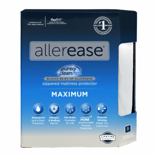 AllerEase Maximum Allergy and Bedbug Mattress Protector - White, Full -  Fred Meyer