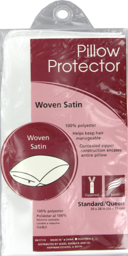 Rest Right Satin Pillow Protector - White Perspective: front