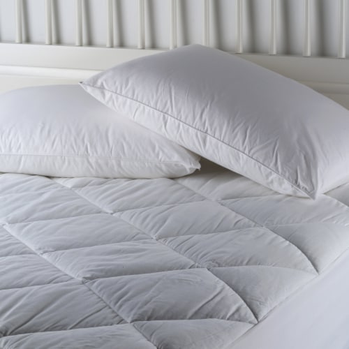 AllerEase Waterproof Allergy Protection Zippered Mattress Protector - White Perspective: front