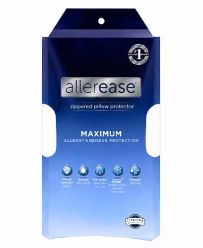 AllerEase® Maximum Zippered Pillow Protector Perspective: front