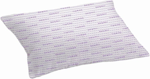 RestRight Microfiber Extra-Firm Pillow with Purple Cord - White Perspective: front