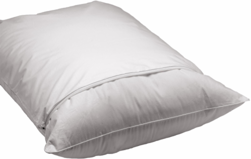 Rest Right 250 Thread Count Cotton Sateen Pillow Protector - White Perspective: front