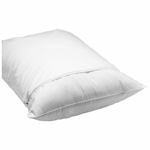Rest Right Cotton Sateen Pillow Protector - White Perspective: front
