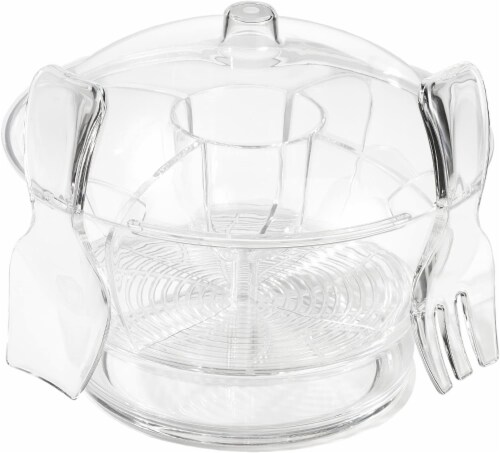 Prodyne Cold Ice Acrylic Bowl - Clear Perspective: front