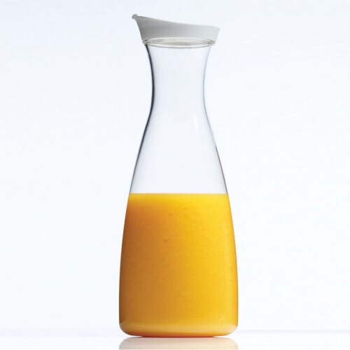 Prodyne J-36-W Acrylic Juice Jar 36 Oz. White Lid- Pack of 12 Perspective: front