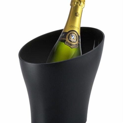Prodyne Slope Textured Wine Bucket, Black Perspective: front