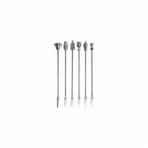 Prodyne Stainless Steel Legacy Swizzle Sticks, Set of 6 Perspective: front