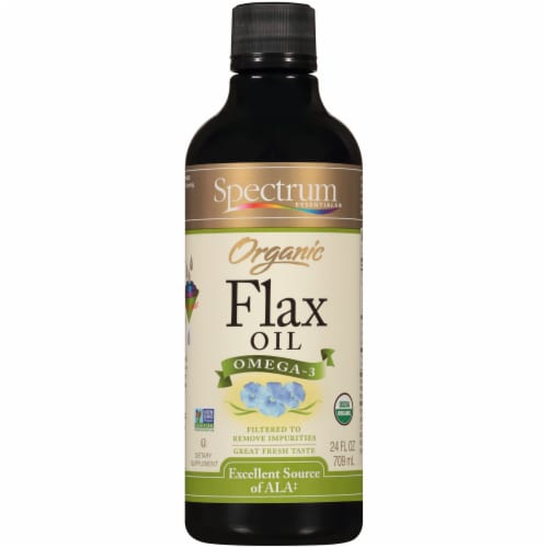 Spectrum Essentials® Organic Omega 3 Flax Oil Perspective: front