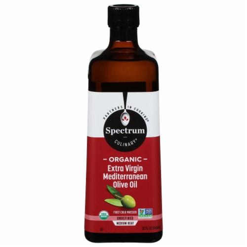 Spectrum Culinary Organic Extra Virgin Mediterranean Olive Oil Perspective: front