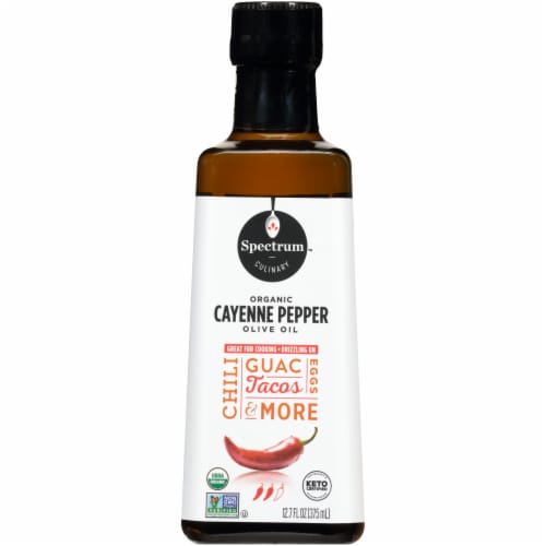 Spectrum Culinary Organic Hot Chili Pepper Extra Virgin Olive Oil Perspective: front