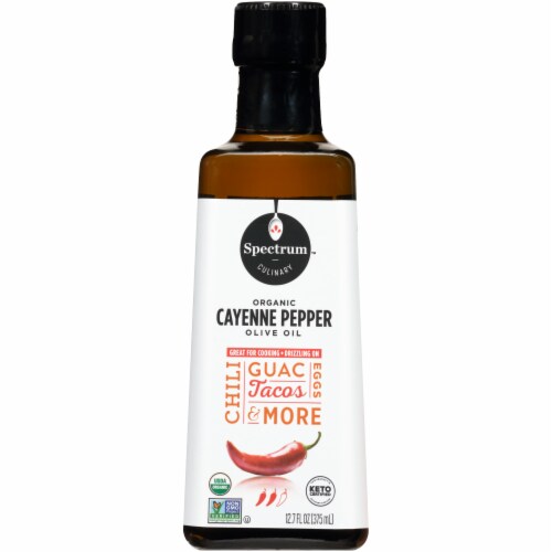 Spectrum Culinary Organic Hot Chili Pepper Extra Virgin Olive Oil Perspective: front