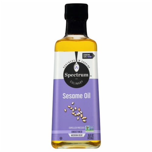 Spectrum Culinary Unrefined Sesame Oil Perspective: front