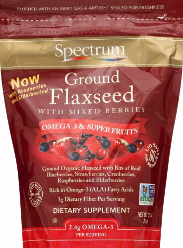 Spectrum Essentials® Ground Flaxseed with Mixed Berries Perspective: front