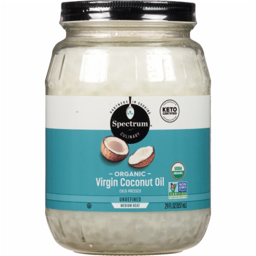 Spectrum™ Culinary Organic Unrefined Virgin Coconut Oil Perspective: front