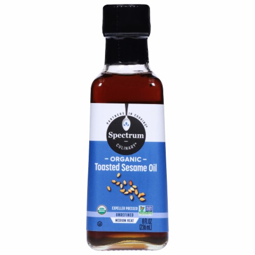 Spectrum Organic Unrefined Toasted Sesame Oil Perspective: front