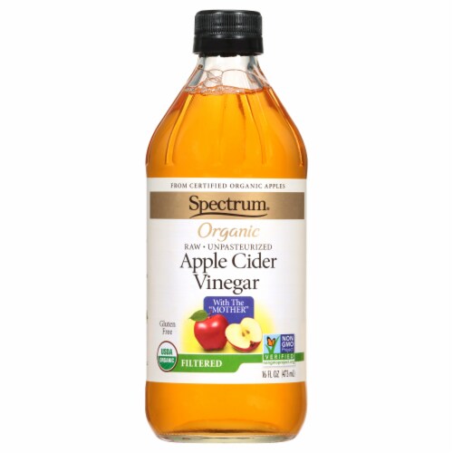 Spectrum Organic Raw Apple Cider Vinegar Perspective: front