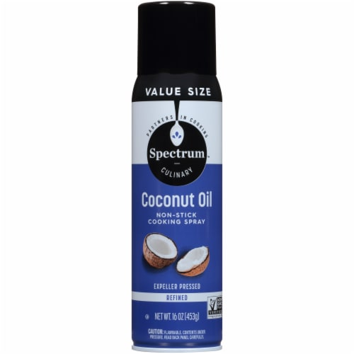 Spectrum Coconut Oil Cooking Spray Perspective: front