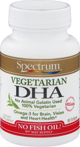 Spectrum Essentials Vegetarian DHA Softgels Perspective: front