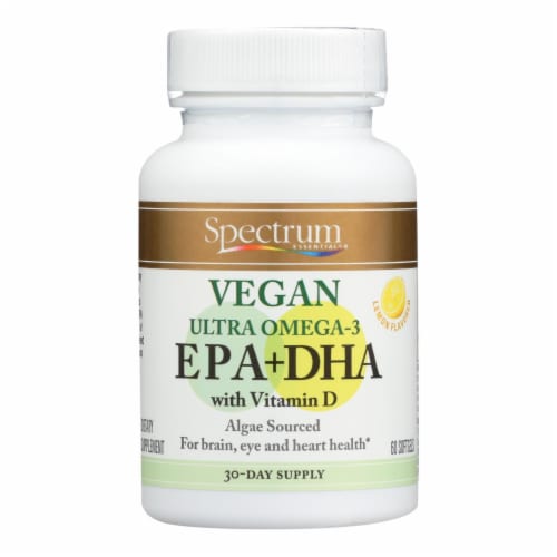 Spectrum Essentials® Vegan EPA + DHA Softgels Perspective: front