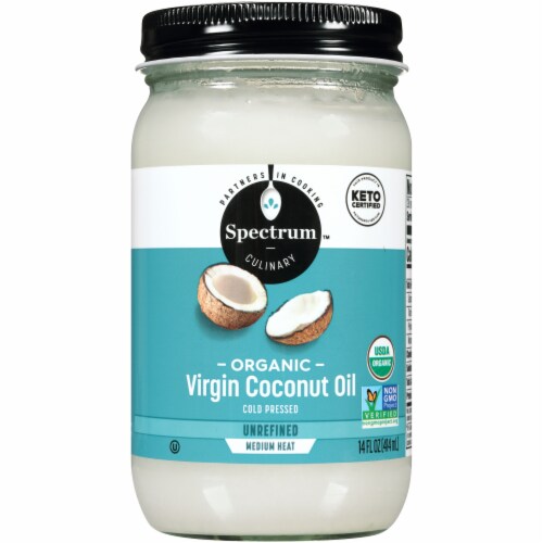 Spectrum™ Organic Virgin Unrefined Coconut Oil Perspective: front