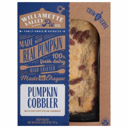 Willamette Valley Pie Co Pumpkin Cobbler with Buttery Pecan Crumble Topping Perspective: front