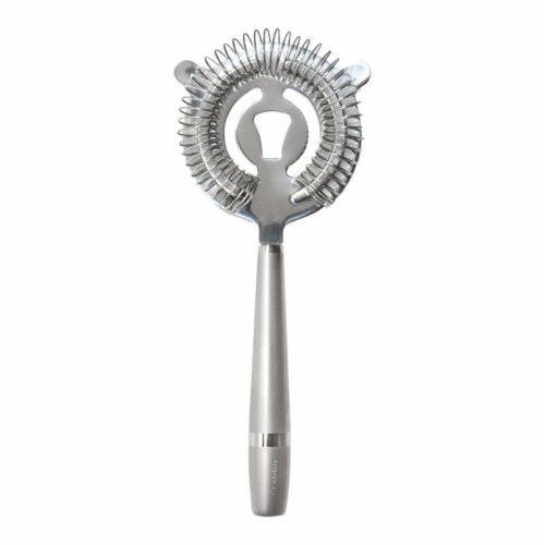 Rabbit Silver Stainless Steel Cocktail Strainer Perspective: front