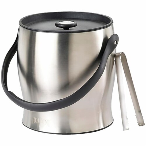 Houdini Double Walled Ice Bucket with Tongs Perspective: front