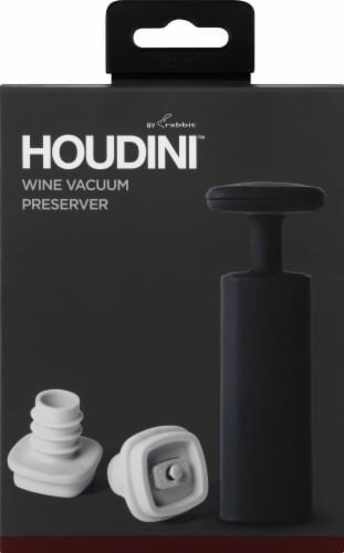 Houdini Wine Vacuum Preserver, Black Perspective: front