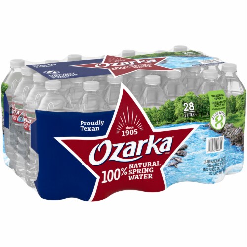 Ozarka 100% Natural Spring Water 28 Bottles Perspective: front