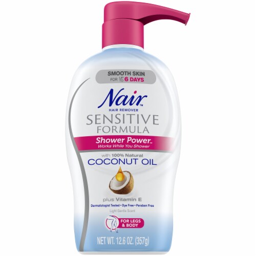 Nair Sensitive Formula Coconut Oil Shower Power Hair Remover,  oz - Jay  C Food Stores
