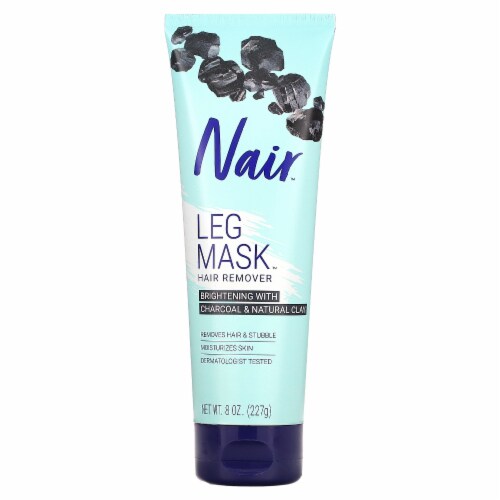 Nair Natural Clay + Charcoal Brighten & Smooth 3-in-1 Leg Mask Perspective: front