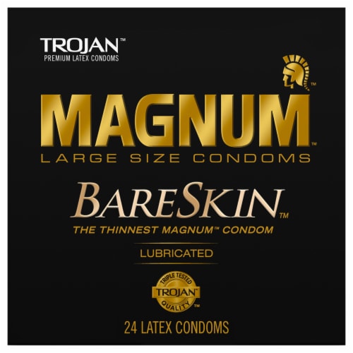 Trojan™ Magnum™ BareSkin™ Latex Condoms Perspective: front
