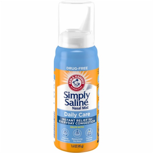 Arm & Hammer Simply Saline Drug Free Instant Relief Nasal Mist Perspective: front