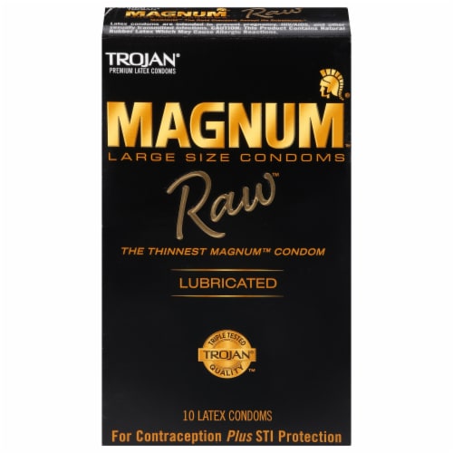 Trojan® Magnum™ Raw™ Large Size Condoms Perspective: front