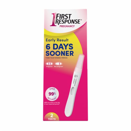 First Response Early Result Pregnancy Test Perspective: front
