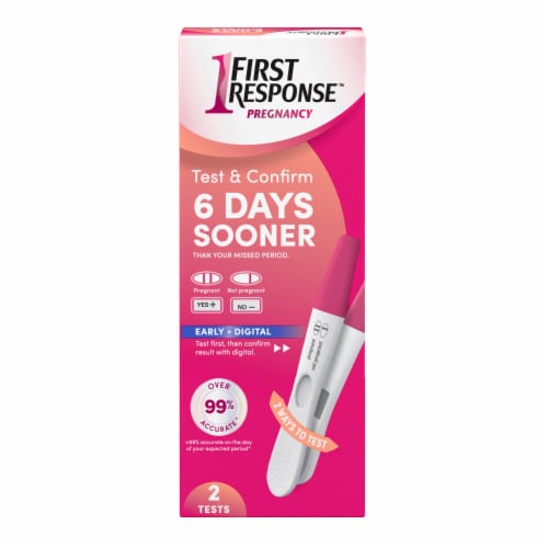 First Response Early Result Test and Digital Pregnancy Test Perspective: front