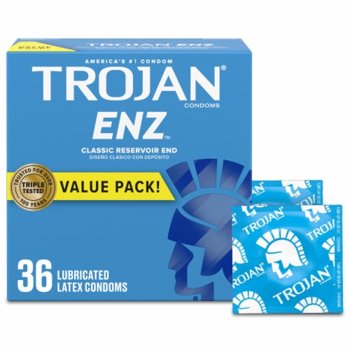 TROJAN Ultra Thin Condoms, 36 Count Value Pack, Lubricated for Ultra  Sensitivity