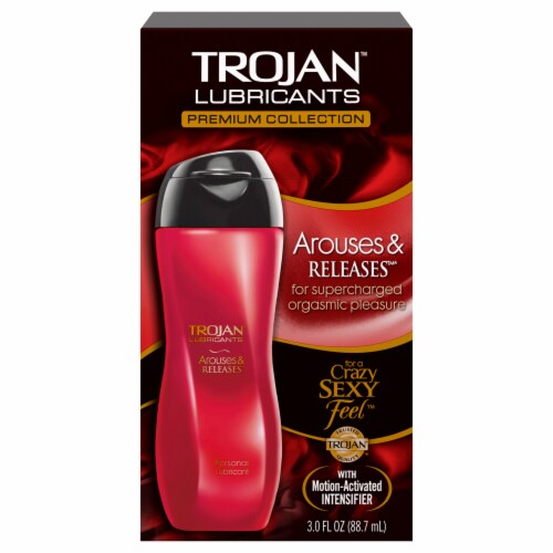 Trojan™ Premium Collection Arouses & Releases™ Personal Lubricant Perspective: front