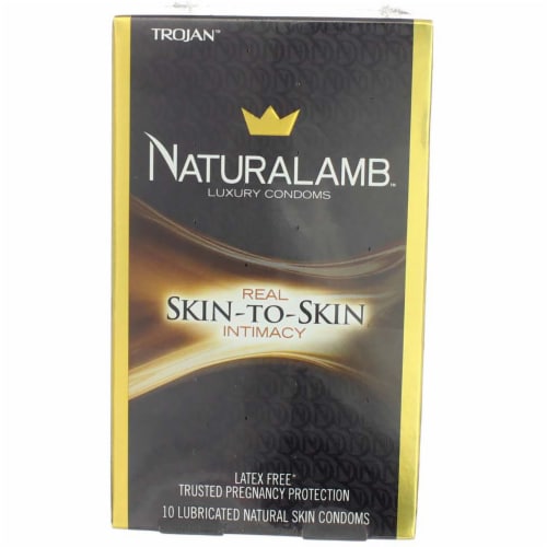 Trojan™ Natural Lamb™ Skin-to-Skin Real Intimacy Luxury Condoms Perspective: front