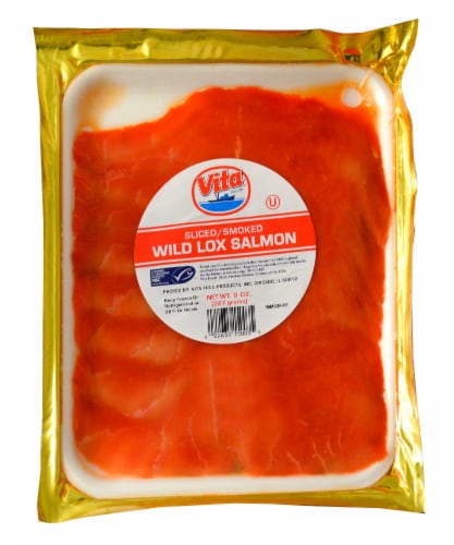 Vita Sliced-Smoked Wild Lox Salmon Perspective: front