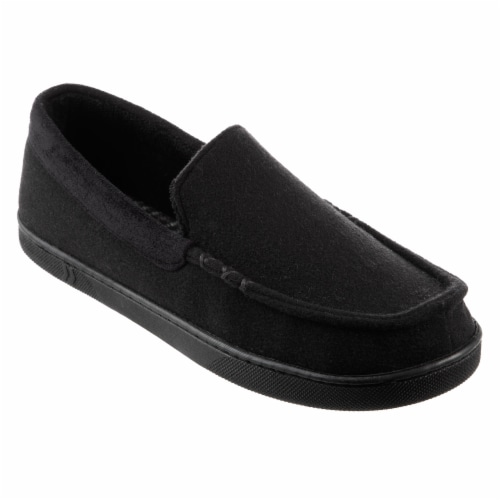 Isotoner­® Faux Woolen Larry Women's Moccasins - Black Perspective: front