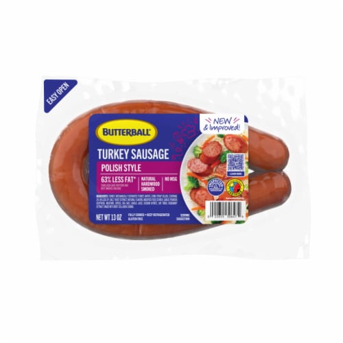 Butterball® Polish Style Turkey Sausage Rope Perspective: front